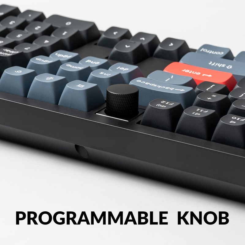 Keychron V6 Wired Custom Mechanical Keyboard Knob Version, Full-Size QMK/VIA