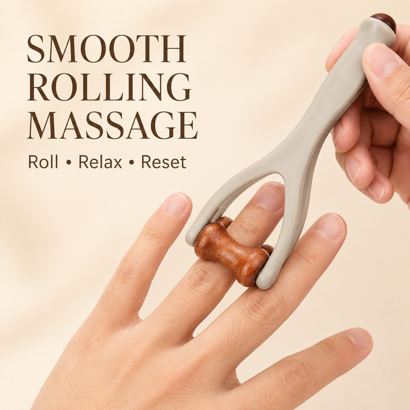 Finger Massager for Hand Relaxation – Dual-Roller Manual Massage Tool