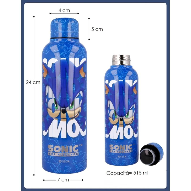 CARTOON Sonic Stainless Steel Thermos Flask, 515 ml, Double-Walled Insulated