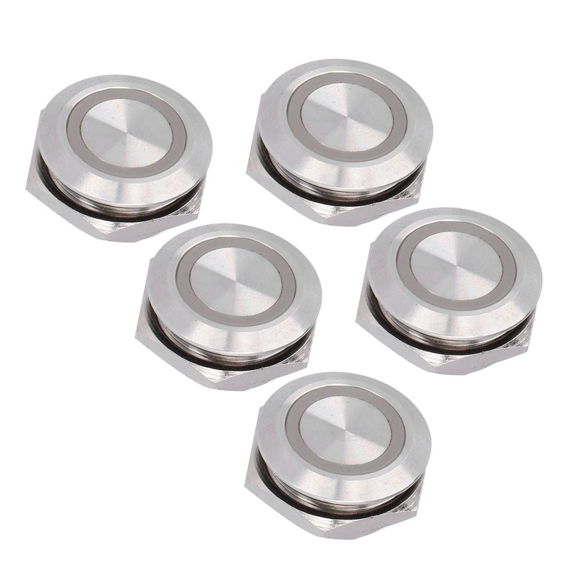 5Pcs Momentary Push Button Switch Metal Auto Reset Ultra Thin