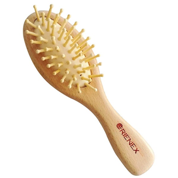 Orienex Wooden Boar Bristle Hairbrush, Hair Care, Scalp Massage, Glossy Hair, Wooden Brush, Beauty Hair Care