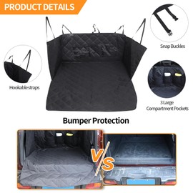 Fgtagtal Cargo Liner for Dogs Compatible with Toyota FJ Cruiser 2007-2021, Pet Dog Trunk Cargo Liner, Waterproof Anti-Dirty Pet Cargo Cover Dog Seat Mat, with Bumper Flap Protector (for Trunk)