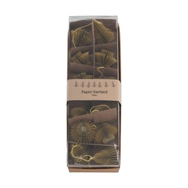 Creative Co-Op 72" L Handmade Recycled Paper Honeycomb Tree w/Gold Glitter, Green Garland