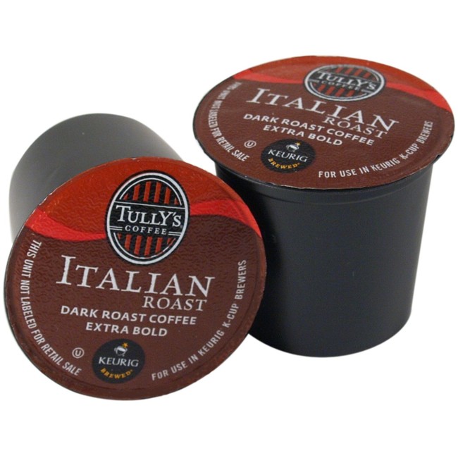Tully's Extra Bold Italian Roast Coffee Keurig K-Cups, 108 Count