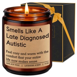 Fairy's Gift Candle, Late Diagnosed Autism Gifts for Autistic Adults, Actually Autistic Gifts, Neurodivergent Comfort Presents Ideas, Funny Autism Awareness Acceptance Stuff for Friends, Women, Men