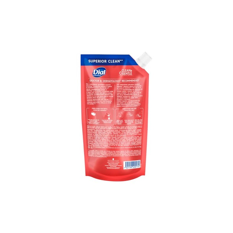 DIAL Jabón para manos, Granada Mandarina, 800ml, elimina el 99%