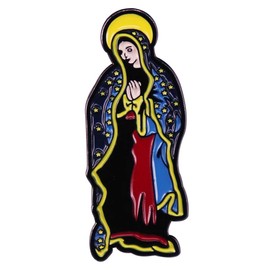 Ficsowy Enamel Pins Virgin Mary Lapel Pins for Badge Jacket Accessories Catholic Gift
