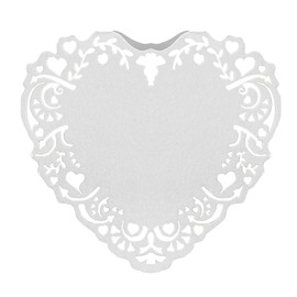 Neviti Vintage Romance Free Standing Laser Cut Place Card, Paper, White, 7 x 6 x 0.2 cm
