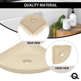 Questech 5" Shower Soap Dish Shelf for Inside Shower, Lugged for New Construction, Bath Organizer for Tiled Walls, Corner Soap Holder, Metro Lugged, Sand Matte