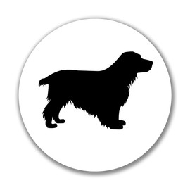 huuraa Sticker English Cocker Spaniel Silhouette Sticker Size 10 cm with Motif for Dog Lovers Gift Idea for Friends and Family