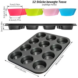 Meleg Otthon Tray Mould for Muffins, Tarts, Quiches