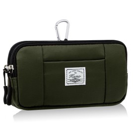 KAMO Multipurpose Canvas Horizontal Smartphone Pouch Cell Phone Holster with Belt Loop Pouch Bag Belt Pouches for Women Cellphone Holster for Women & Men