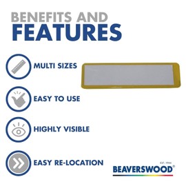 Ticket Pouches - Magnetic - H.30 x W.100mm - Pack of 100 - Yellow