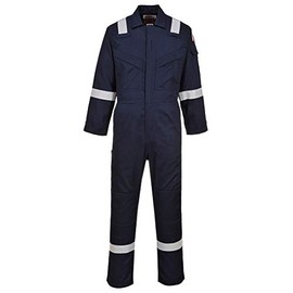 Portwest FR Antistatic Coverall Flame Resistant Overall Work Protection Retardent ASTM NFPA ARC 2, Navy, XXL