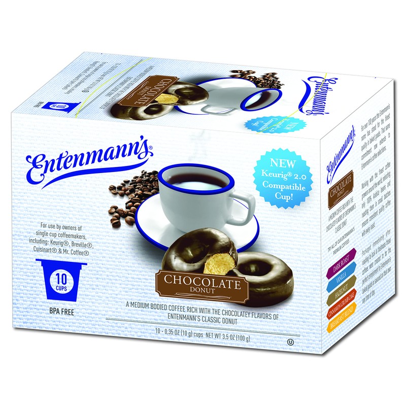 Entenmann's Chocolate Donut Flavored Coffee Pods, Medium Roast Single Serve