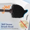 Toilet Bowl Brush Holder Set: Classic Round Bristle Head Deep