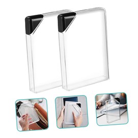 Totority 2Pcs Portable Flat Water Bottles Transparent Leak Design Compact Water Containers for Travel School Sports and Everyday Use Easy to Carry and Store