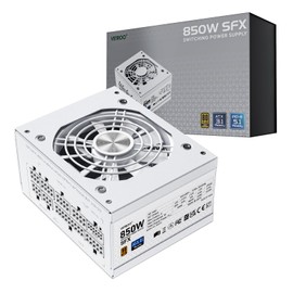 Vetroo 850W SFX Power Supply ATX 3.1 & PCIE 5.1 Ready, 80 Plus Gold Certificate Fully Modular, 90mm FDB Fan for Low-Noise Operation, SFX-to-ATX Bracket, 10-Year Warranty - White