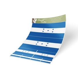 Desert Cactus Honduras Country Flag Sticker Decal Variety Size Pack 8 Total Pieces Kids Logo Scrapbook Car Vinyl Window Bumper Laptop Honduran V