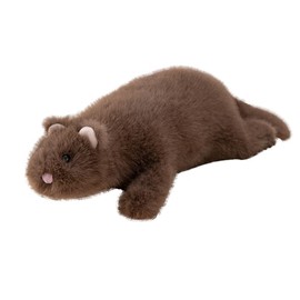 RLOMUTE Snow Ferret Plush Toy, Realistic Stuffed Toy, Soft Toy, Mink Cuddly for Party Favours, Bedroom, Home Decoration, Collector's Gift for Children, Boys, Girls, 19.6 Inches, Brown