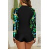 SHEKINI Women's 3-Piece Rash Guard Long Sleeve Swimsuits with Drawstring