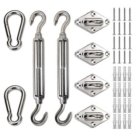 LOVE STORY Hardware Kit 6 Inches 316 Stainless Steel for Rectangle and Square Sun Shade Sail Installation