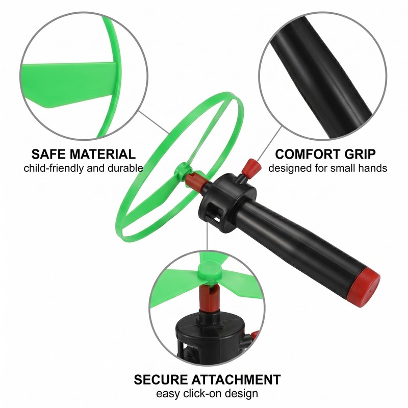 PBAHAUP 2 Set Skyrocopter Disco Volante Giocattolo, 2 Lanciatori e
