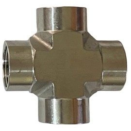 QSP NPT Stainless Steel 304 Cross Fitting 4 Way 4x FNPT 1/4" 3/8" 1/2" by Quality Stainless Parts (1/4")