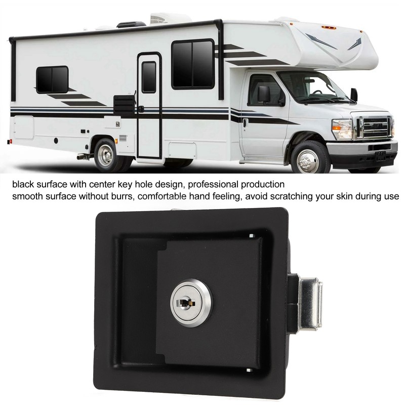 2 Pcs RV Handle Latch Carbon Steel Zinc Alloy Embedded