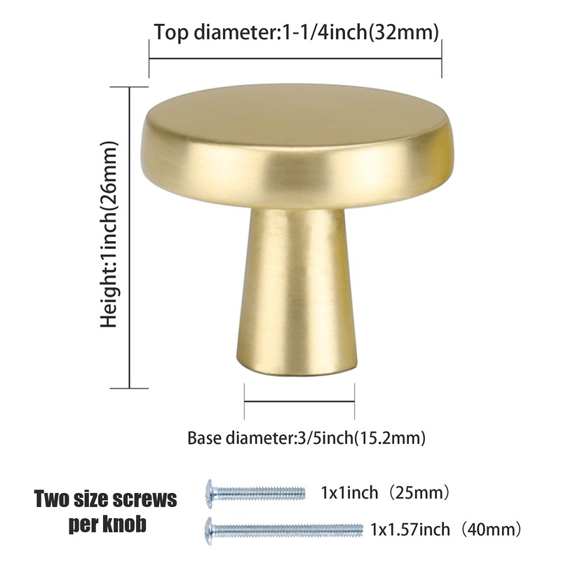 goldenwarm Kitchen Cabinet Knobs Gold Dresser Drawer Knobs - 25