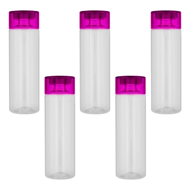 Pack De 5 Vasos De Plástico Con Tapa Enroscable 660ml
