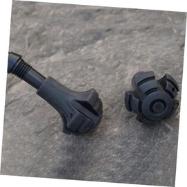 BESPORTBLE 18pcs Non- Crutch Foot Covers for Trekking Poles Black Tips for Stability and Safety Anti-Skid Accessories for Walking Canes and Hiking Sticks