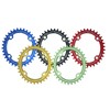 Jgbike ラウンドオーバルチェーンリング 104mm BCD chainring 30T 32T 34T 36T 38T