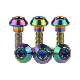Titanium Motorcycle Brake Disc Screw M6 x 20 mm for Suzuki GSXR Yamaha R1 R6 YZF Pack of 6 (Colourful)
