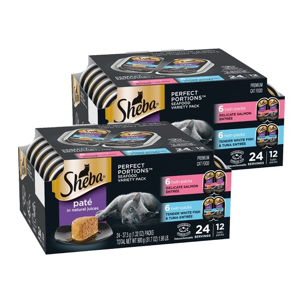 SHEBA PERFECT PORTIONS Paté Wet Cat Food Trays (24 Count,