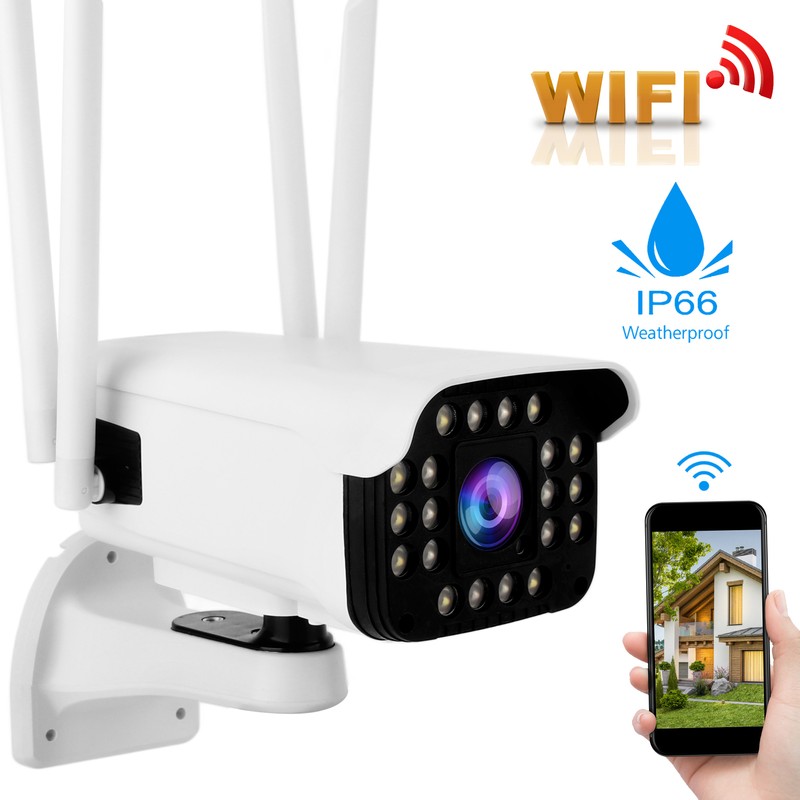 1080P Security Outdoor Camera PTZ 2.4Ghz WiFi IP66 Waterproof 20‑LED