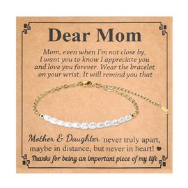 Gifts for Mother Mom Pearl Bracelets for Women Mothers Day Gifts for Mom Mommy Birthday Gifts from Daughter Appreciation Thank You Gifts for Moms Mama Bracelet