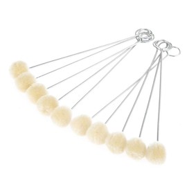 Healifty Wool Daubers with Metal Handle for Leather Dyes Tool Dyeing Applicator for DIY Crafts Projects 10pcs