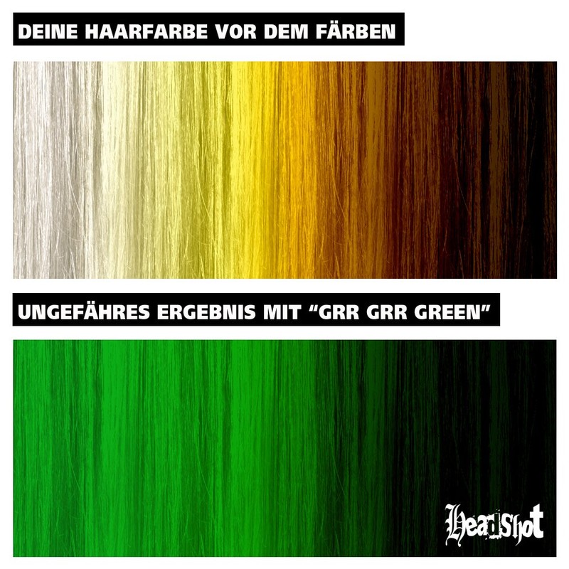 Headshot Grr Green Semi-Permanent Hair Colour 150 ml