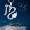 Shroova Zodiac Symbol Pendants Opal Pendant Necklace,Scorpio 925 Sterling Silver