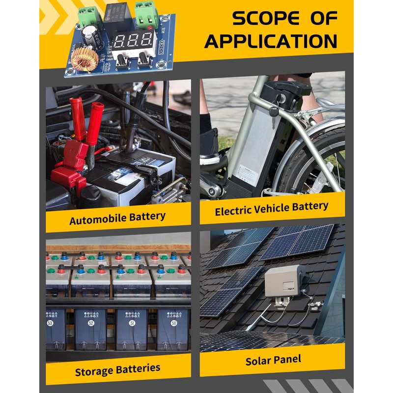 Seloky 2PCS Digital Low Voltage Disconnect Switch 12V-36V DC Over-Discharge