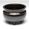 Hasegawa Buddhist Altar Incense Burner Desk Scoro (Brass Color Included) 3 Inch Incense Stand, Black Brown