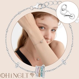 OHINGLT OHINGLT 925 Sterling Silver Lobster Claw Clasp with Closed Jump Rings,Necklace Clasps and Closures Suitable for Jewelry Making Necklaces Bracelet Made in Italy