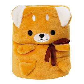 Azrte Blanket Throw Warm Animal Dog Animal Nap Pillow Dog 168 Dog Brown