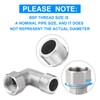 ERGAOBOY 1 Pcs 304 Stainless Steel 90 Degree Elbow 2