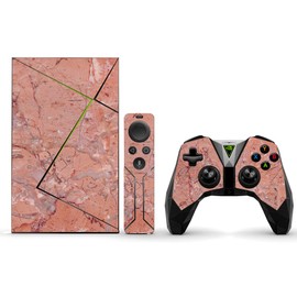 MightySkins Skin Compatible with NVIDIA Shield TV (2017) Pro - Pink Marble | Protective, Durable, and Unique Vinyl Decal wrap Cover | Easy to Apply, Remove, and Change Styles | Made in The USA