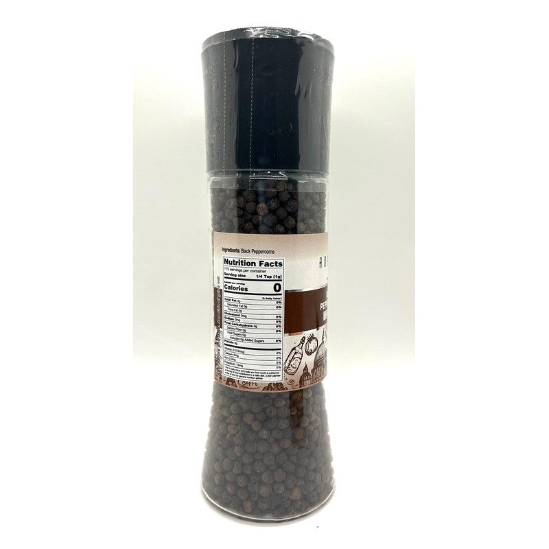 AMPHORA KOSHER BLACK PEPPERCORNS WITH GRINDER - 6.16 OZ (175