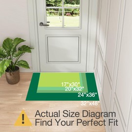 LUMI Ultra Thin Door Mat for Entryway, Low Profile Non Slip Rubber Backing Indoor Doormat, Easy Clean Welcome Entrance Mat for Inside House, Patio,Beige 20"x32"