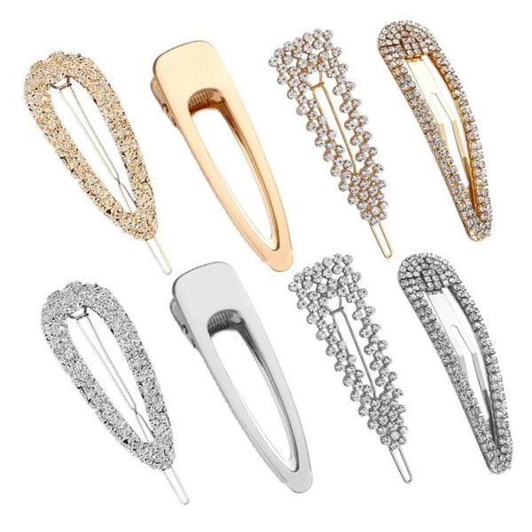 BIUDECO Elegant Rhinestone Hair Clips and Barrettes for Women Set