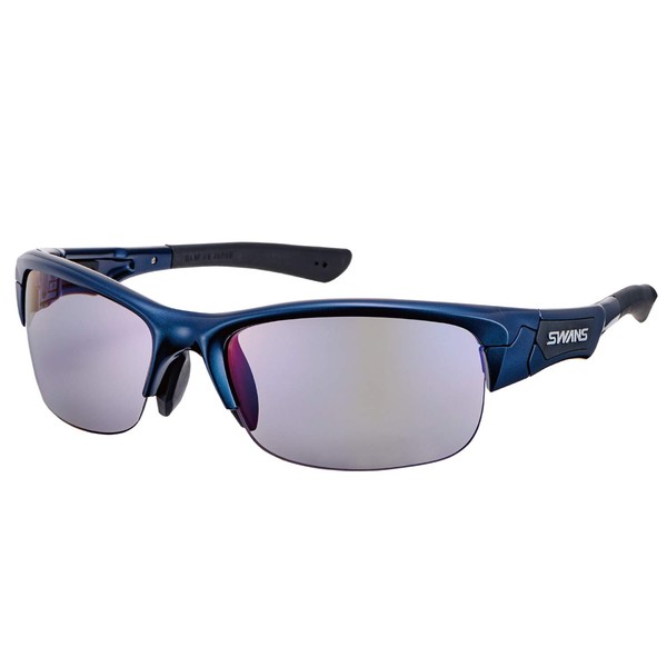 Swans SPB-0151 MEBL Sports Polarized Lens Model, Sunglasses, Spring Bok, Dark Metallic Blue
